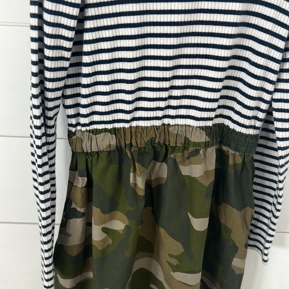Crew cuts, J.Crew girls, dress size large stripes on top with camo on bottom - Picture 5 of 9
